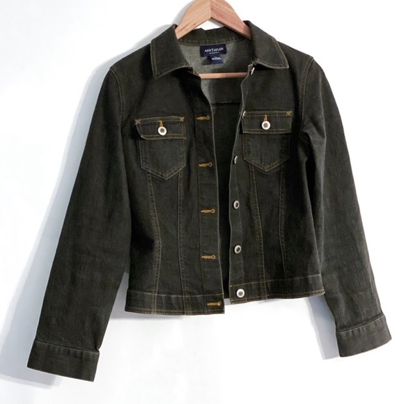 Ann Taylor Dark Wash Denim Jacket - Picture 3 of 8